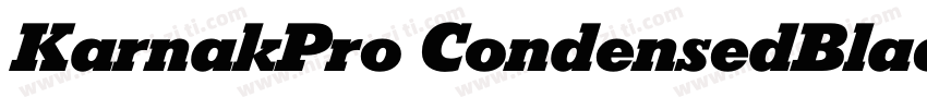 KarnakPro CondensedBlackItalic Cond字体转换